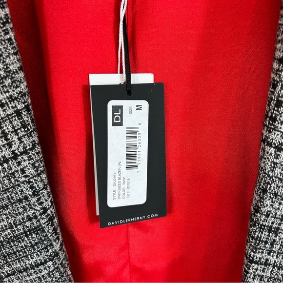 NEW David Lerner Black and Gray Blazer Jacket Medium - Picture 4 of 7